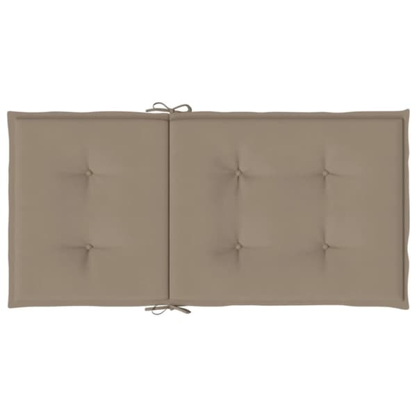 vidaXL Stolsdynor 2 st taupe 100x50x3 cm oxfordtyg