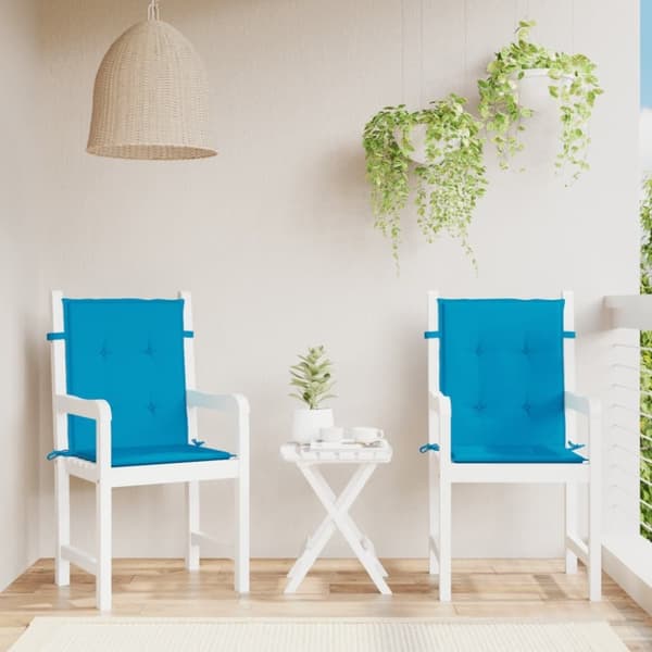 vidaXL stolehynde m. lav ryg 2 stk. 100x50x3 cm oxfordstof blå