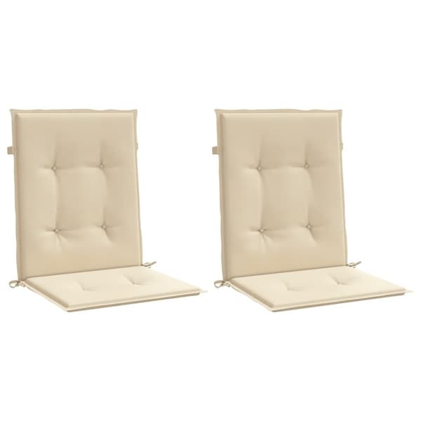 vidaXL stolehynde m. lav ryg 2 stk. 100x50x3 cm oxfordstof beige