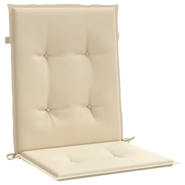 vidaXL stolehynde m. lav ryg 2 stk. 100x50x3 cm oxfordstof beige