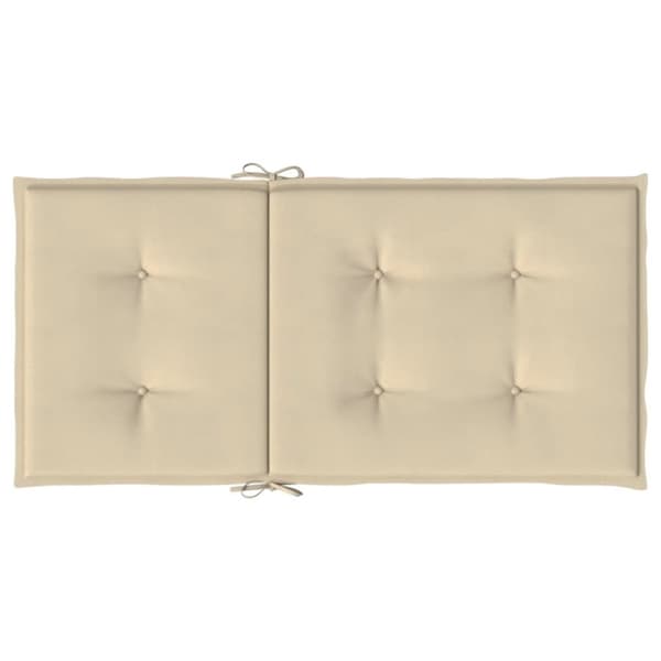 vidaXL stolehynde m. lav ryg 2 stk. 100x50x3 cm oxfordstof beige