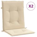 Miniatyrbillede 2 af 9: vidaXL stolehynde m. lav ryg 2 stk. 100x50x3 cm oxfordstof beige