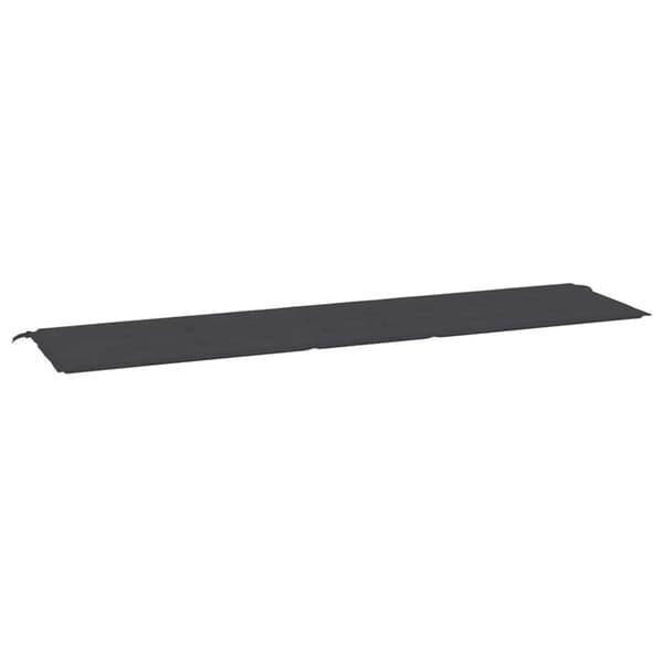 vidaXL Bänkdyna för trädgården svart 200x50x3 cm oxfordtyg