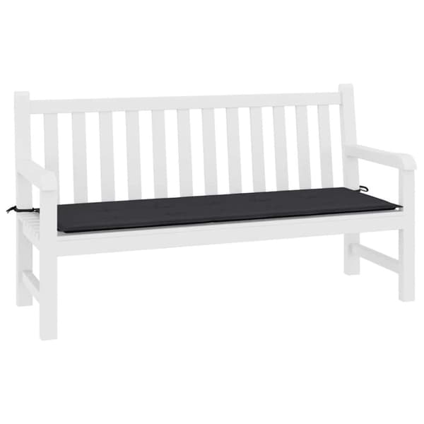 vidaXL Bänkdyna för trädgården svart 200x50x3 cm oxfordtyg