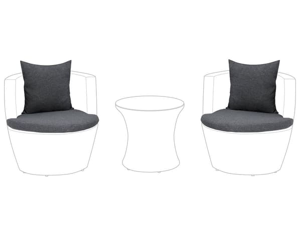 Havehynder Betræk Grå Polyester 2 stk til Havestole CAPRI Vandtætte og UV Bestandige Aftagelige Betræk med Lynlås Udendørs Minimalistisk Stil