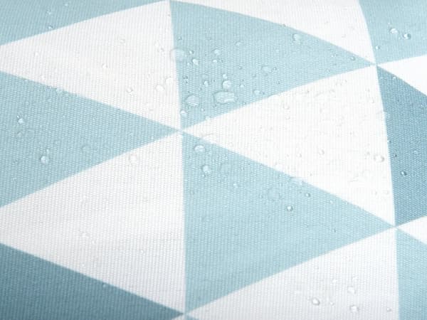 Set av 2 Utekuddar Blå och Vit 40 x 40 cm Geometriskt Triangelmönster Trädgårdskuddar