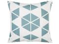 Miniatyrbild 4 av 7: Set med 2 trädgårdskuddar Vit och Blå Polyester Fyrkantig 45 x 45 cm Triangel Geometriskt Mönster