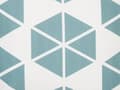 Miniatyrbild 7 av 7: Set med 2 trädgårdskuddar Vit och Blå Polyester Fyrkantig 45 x 45 cm Triangel Geometriskt Mönster
