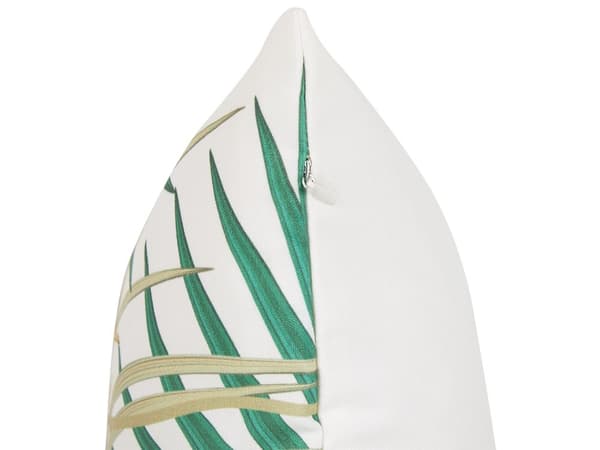 Set med 2 trädågårdskuddar Flerfärgad Polyester 45 x 45 cm Fyrkantig Palmbladsmotiv Modern design