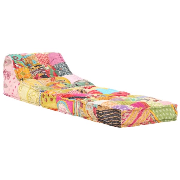 vidaXL modulpuf stof patchwork