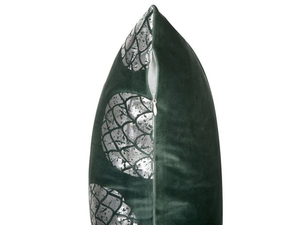Set med 2 prydnadskuddar Grön 45 x 45 cm Ananasmotiv Folietryck Glamour Dekor Hemtillbehör