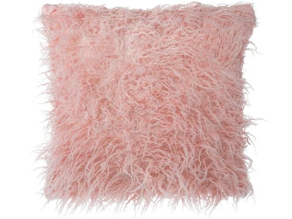 Set med 2 prydnadskuddar Rosa Polyester Fuskpäls 45 x 45 cm Shaggy