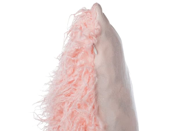 Set med 2 prydnadskuddar Rosa Polyester Fuskpäls 45 x 45 cm Shaggy