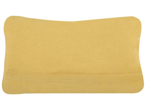 Set med 2 prydnadskuddar Gul Bomull Makamé 30 x 50 cm Boho Retro Dekor Tillbehör