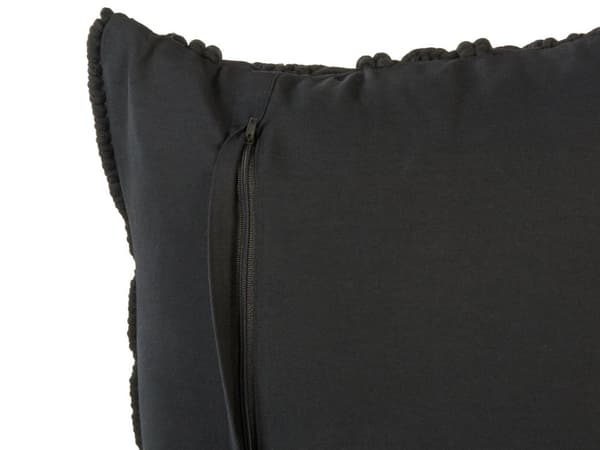 Dekorationskuddar Set av 2 Svart Bomull Macrame 45 x 45 cm Rep Boho Retro Dekor Tillbehör