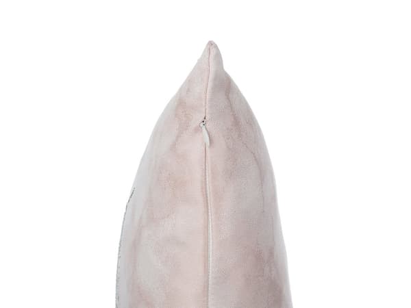 Set med 2 prydnadskuddar Rosa 45 x 45 cm Subtilt fjädermotiv Glam Dekor Hemtillbehör