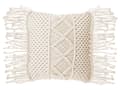 Miniatyrbild 5 av 9: 2 st Dekorationskuddar Beige Bomull Macrame 40 x 45 cm med Tofsar Rep Boho Retro Dekor Tillbehör