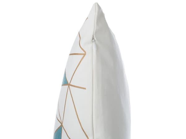Set med 2 prydnadskuddar Blå Bomull 45 x 45 cm Geometriskt mönster Nättryck Dekortillbehör