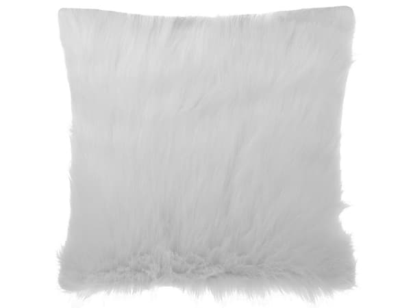 Set med 2 prydnadskuddar Vit Polyester Fuskpäls 45 x 45 cm Shaggy