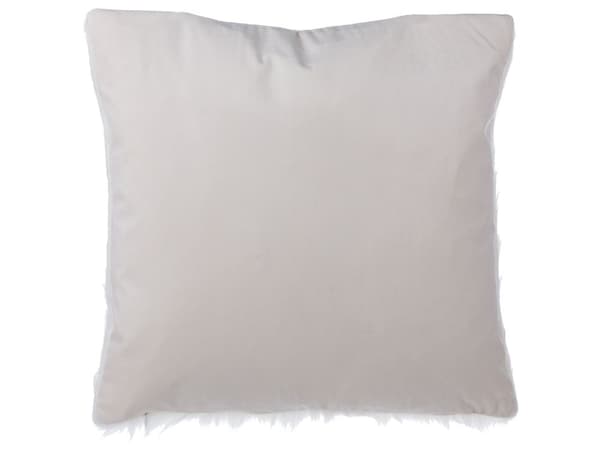 Set med 2 prydnadskuddar Vit Polyester Fuskpäls 45 x 45 cm Shaggy