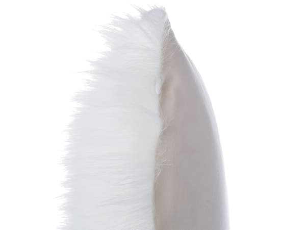 Set med 2 prydnadskuddar Vit Polyester Fuskpäls 45 x 45 cm Shaggy