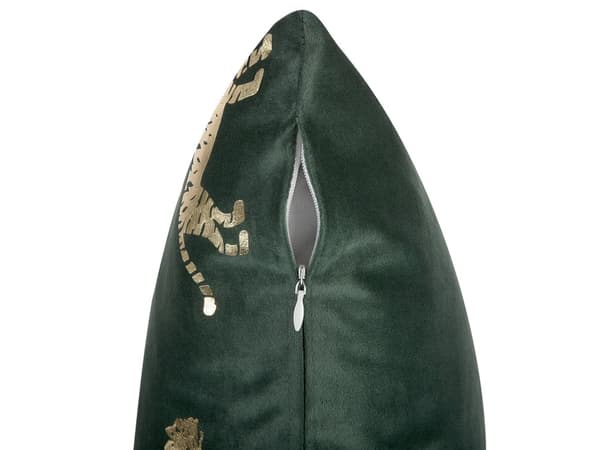 Set med 2 prydnadskuddar Blå Sammet 45 x 45 cm Tigermotiv Modern Glamour Dekor Tillbehör