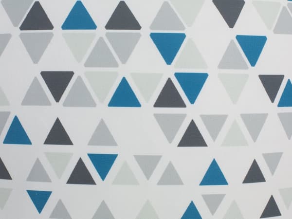Set med 2 prydnadskuddar Grå blå 45 x 45 cm Triangelmönster Geometriskt tryck Modern
