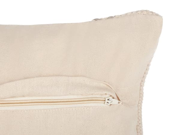 Set med 2 prydnadskuddar Beige 45 x 45 cm med tofsar Boho Retro Dekor Tillbehör