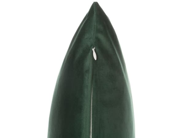 Set med 2 prydnadskuddar Grön Sammet 45 x 45 cm Bladmönster Guldtryck Dekor Hemtillbehör