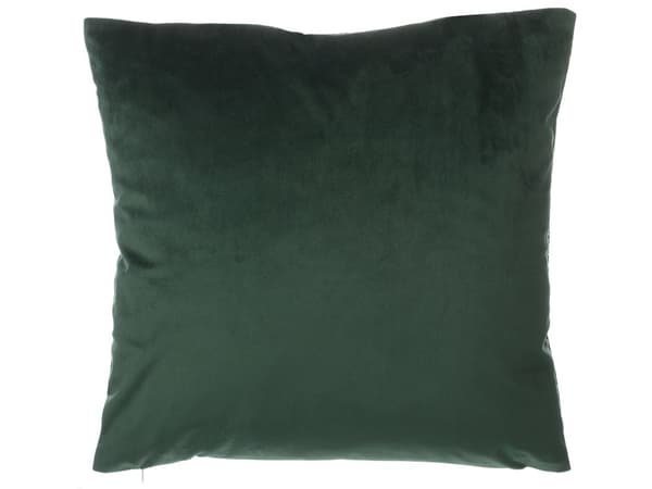Set med 2 prydnadskuddar Mörkgrön Sammet 45 x 45 cm Bladmönster Guldfolietryck Dekor Hemtillbehör