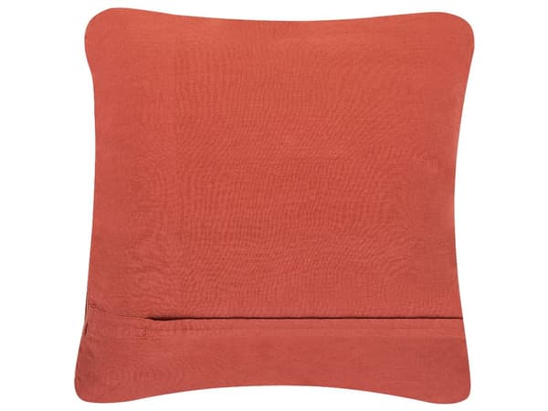 Set av 2 Dekorationskuddar Orange Bomull Macrame 45 x 45 cm Rep Boho Retro Dekor Tillbehör