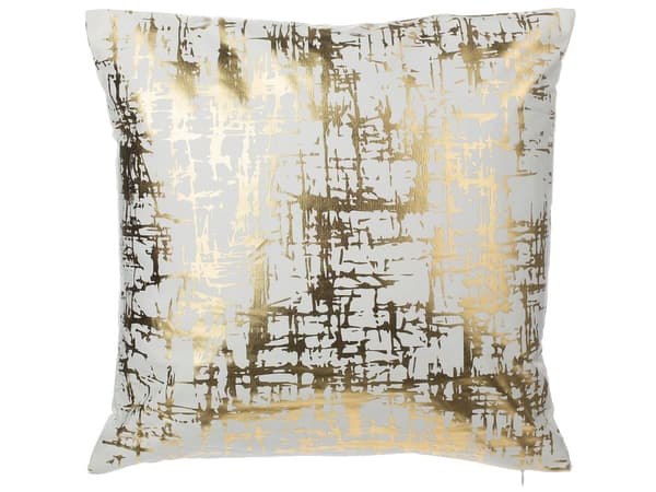 Set med 2 prydnadskuddar Guld Sammet 45 x 45 cm Sprakande effekt Folietryck Glamour Dekor Hemtillbehör