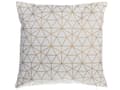 Miniatyrbild 5 av 8: Set med 2 prydnadskuddar Guld Bomull 45 x 45 cm Triangelmönster Geometriskt nät Moderna dekortillbehör