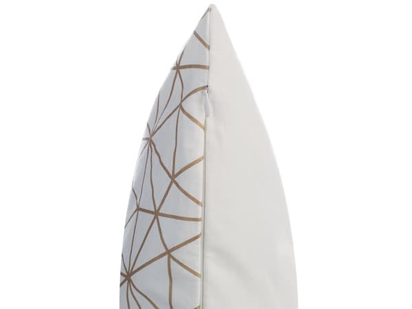 Set med 2 prydnadskuddar Guld Bomull 45 x 45 cm Triangelmönster Geometriskt nät Moderna dekortillbehör