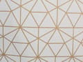 Miniatyrbild 8 av 8: Set med 2 prydnadskuddar Guld Bomull 45 x 45 cm Triangelmönster Geometriskt nät Moderna dekortillbehör