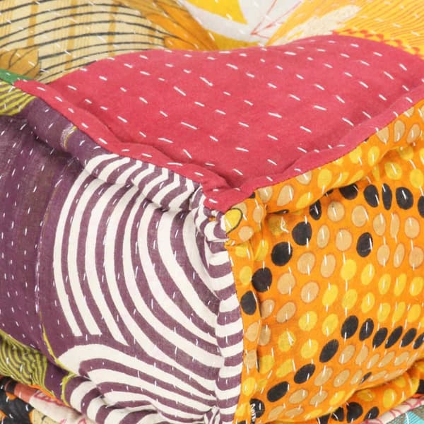 vidaXL modulpuf stof patchwork