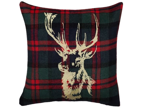 Set med 2 prydnadskuddar Grön och Röd 45 x 45 cm Rentryck Modern inredning Tillbehör Jul