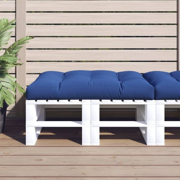 vidaXL pallehynde 120x80x12 cm stof kongeblå