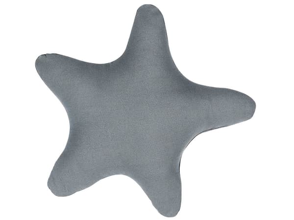 Barnkudde Grå Stjärnformad 40 x 40 cm Prydnadskudde med Fyllning Mjuk Barnleksak