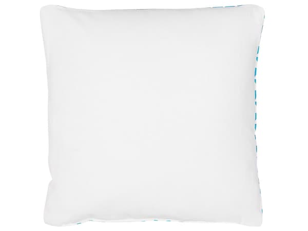 Barnkudde Blå Bomull 40 x 40 cm Björnkramar Tryck Triangelmönster Fyrkantig form Barnrum