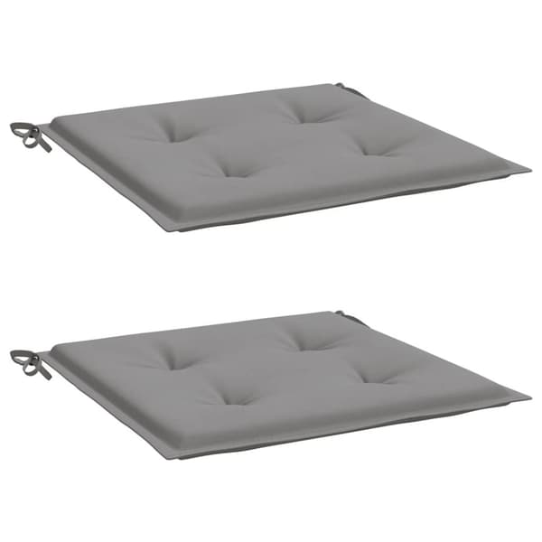 vidaXL hynder til havestol 2 stk. 40x40x3 cm oxfordstof grå