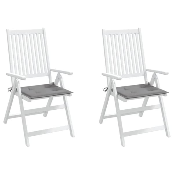 vidaXL hynder til havestol 2 stk. 40x40x3 cm oxfordstof grå