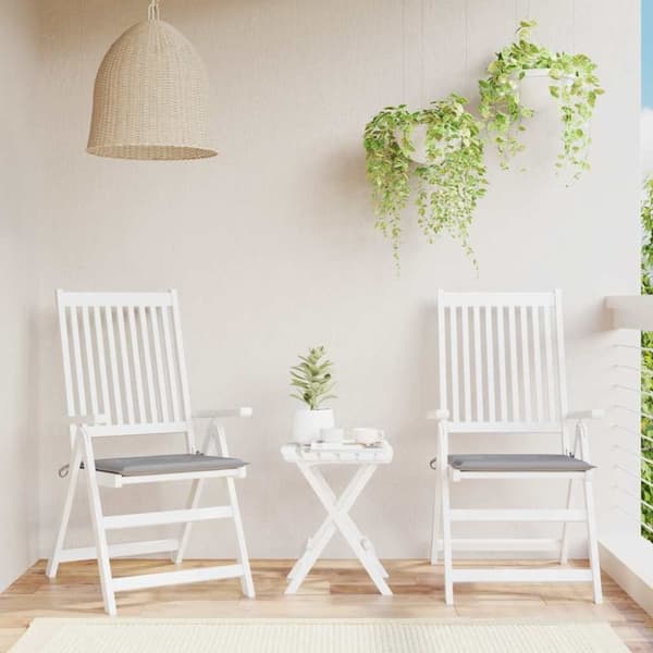 vidaXL hynder til havestol 2 stk. 40x40x3 cm oxfordstof grå