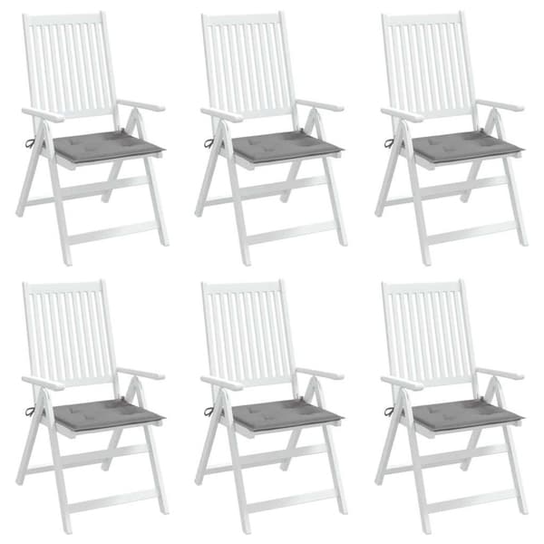 vidaXL hynder til havestol 6 stk. 40x40x3 cm oxfordstof grå