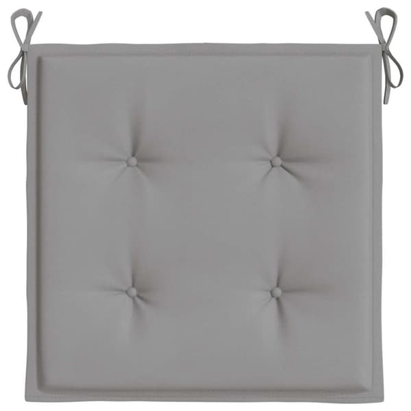 vidaXL hynder til havestol 6 stk. 40x40x3 cm oxfordstof grå