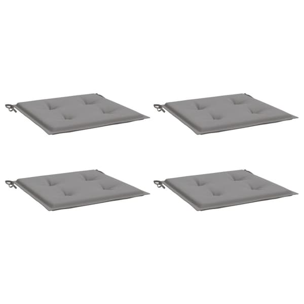 vidaXL hynder til havestol 4 stk. 50x50x3 cm oxfordstof grå