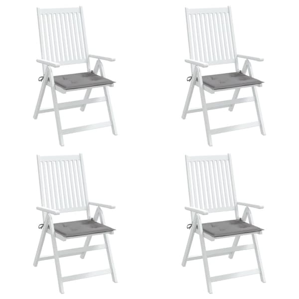 vidaXL hynder til havestol 4 stk. 50x50x3 cm oxfordstof grå