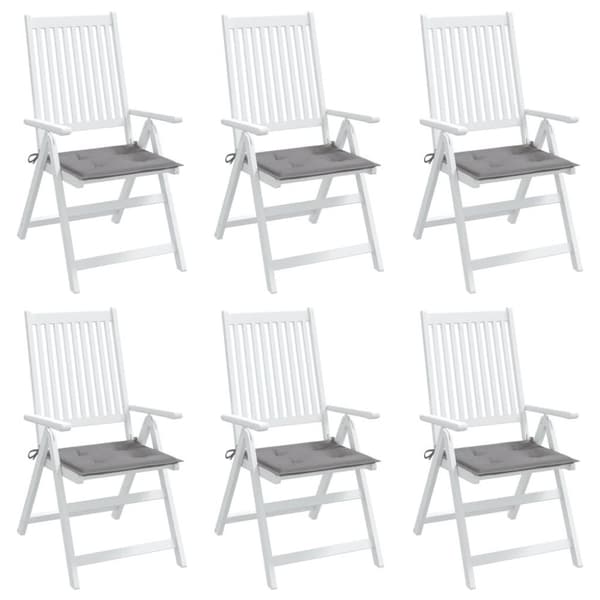 vidaXL hynder til havestol 6 stk. 50x50x3 cm oxfordstof grå