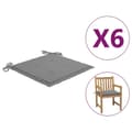 Miniatyrbillede 1 af 8: vidaXL hynder til havestol 6 stk. 50x50x3 cm oxfordstof grå