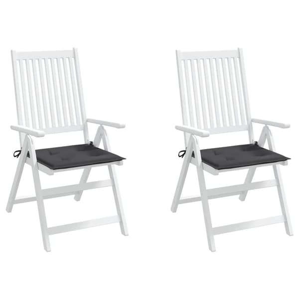 vidaXL hynder til havestol 2 stk. 40x40x3 cm oxfordstof antracitgrå